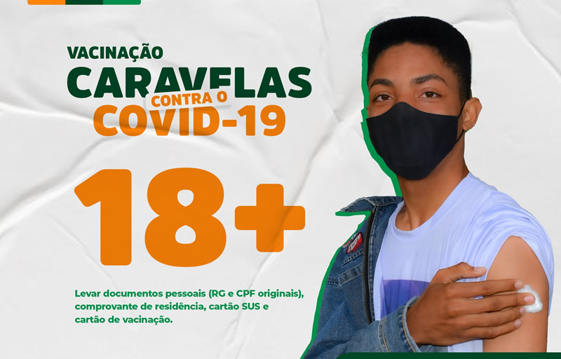 Caravelas vai vacinar pessoas com 18 anos ou mais