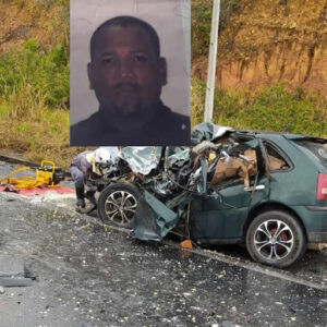 Dois mortos e um ferido após colisão entre carro de passeio e carreta na BR-101, próximo a Teixeira de Freitas