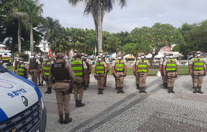 PM reforça efetivo durante estágio operacional de alunos-soldados em Teixeira de Freitas