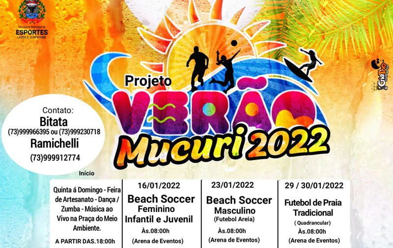 Verão/2022: Mucuri incentiva projeto esportivo na orla marítima