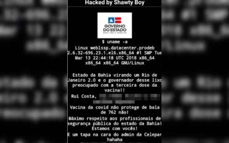 Hackers invadem site da Secretaria de Segurança Pública da Bahia