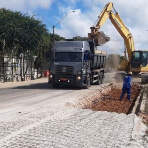 Mucuri: Começaram obras de requalificação da BR-101 no distrito de Itabatã