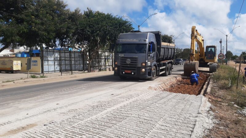 Mucuri: Começaram obras de requalificação da BR-101 no distrito de Itabatã