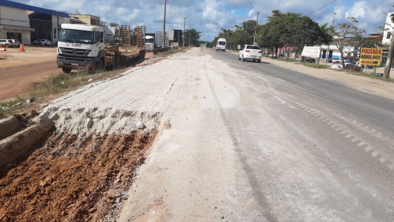 Mucuri: Começaram obras de requalificação da BR-101 no distrito de Itabatã