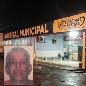 Idoso vítima de acidente de moto morre após 36 dias de internação no Hospital Municipal de Teixeira de Freitas