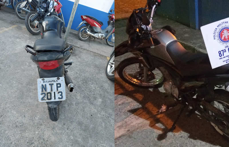 PM apreende duas motos roubadas em Teixeira de Freitas; um homem foi preso por receptação