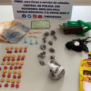 PM prende dois acusados de tráfico de drogas em Itabatã e apreende entorpecentes e dinheiro