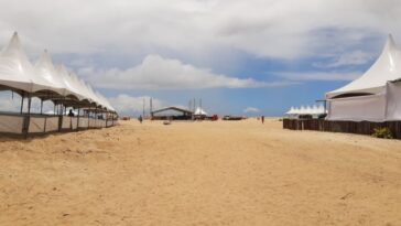 Réveillon: Mucuri prepara sua estrutura na Praia da Barra para a Festa da Virada