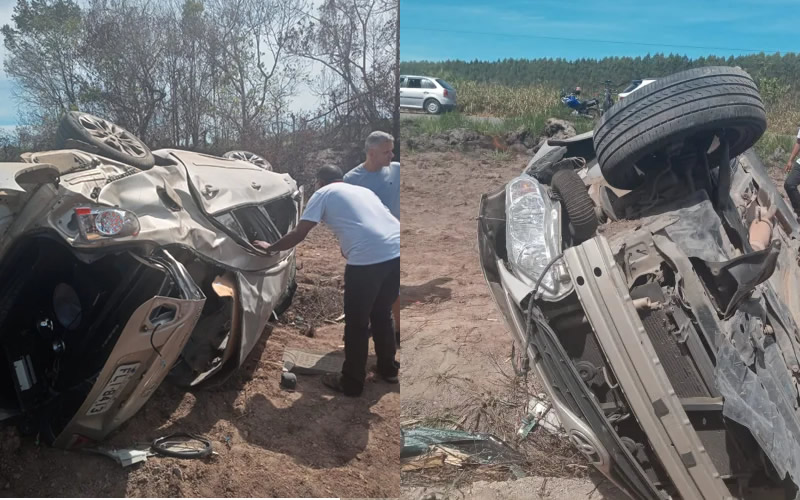 Cinco ficam feridos após acidente de carro na BA-290, em território de Alcobaça