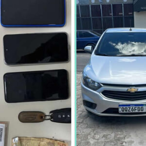 Polícia Militar de Teixeira de Freitas prende dois em posse de veículo roubado no ES; dono foi abandonado em área rural