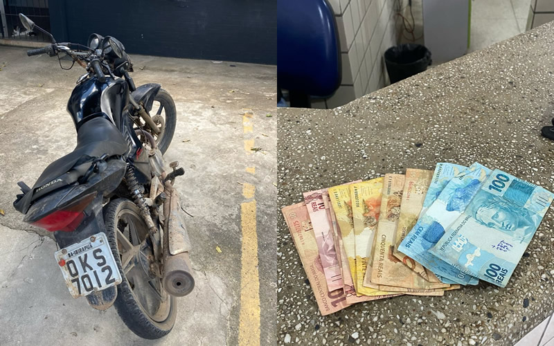 PM recupera moto com restrição de roubo em Teixeira de Freitas; suspeito é preso por tentativa de corrupção dos policiais