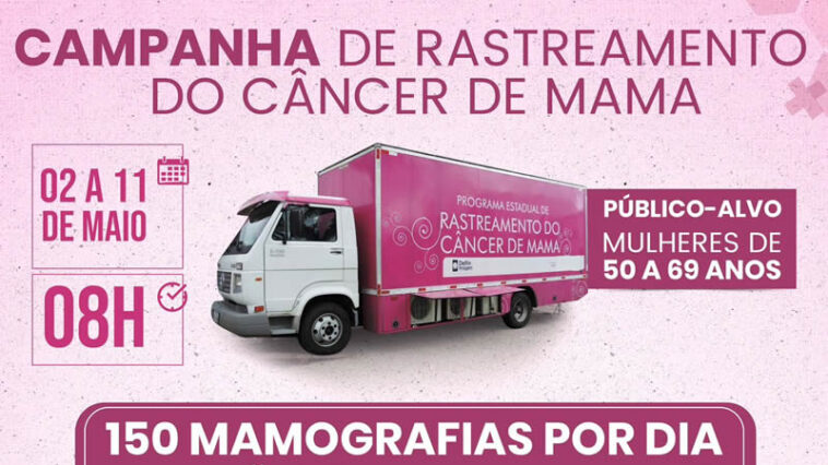 Prefeitura de Eunápolis recebe campanha estadual de rastreamento do câncer de mama para mulheres entre 50 e 69 anos