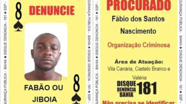 FICCO Bahia e PM de SP localizam 8 de Espadas do Baralho do Crime da SSP