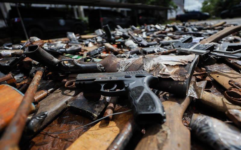 Forças da Segurança aumentam em 18% o número de armas apreendidas no 1° semestre na BA 1 Forças da Segurança aumentam em 18% o número de armas apreendidas no 1° semestre na BA
