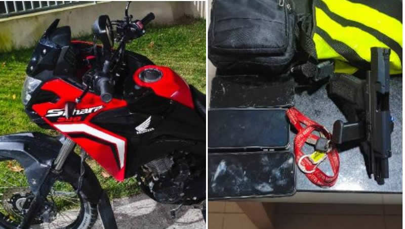 PM prende dupla com arma de fogo e moto adulterada em Eunápolis