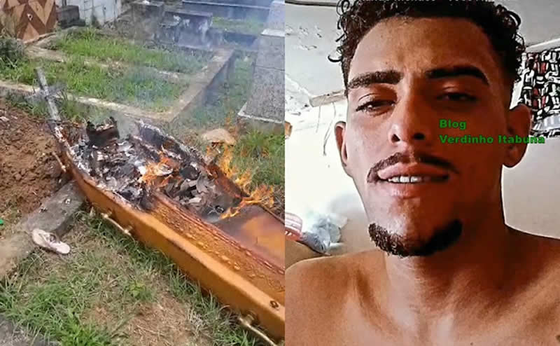 Criminosos invadem cemitério, atiram em caixão e ateiam fogo em corpo durante sepultamento no sul da Bahia