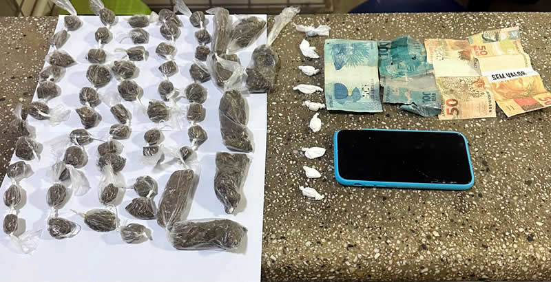 Mais um suspeito é preso por tráfico de drogas em Teixeira de Freitas 1 Mais um suspeito é preso por tráfico de drogas em Teixeira de Freitas
